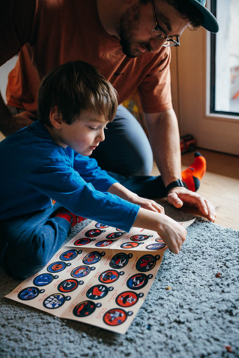 Epic Dad Achievement Poster + Sticker Pack bundle