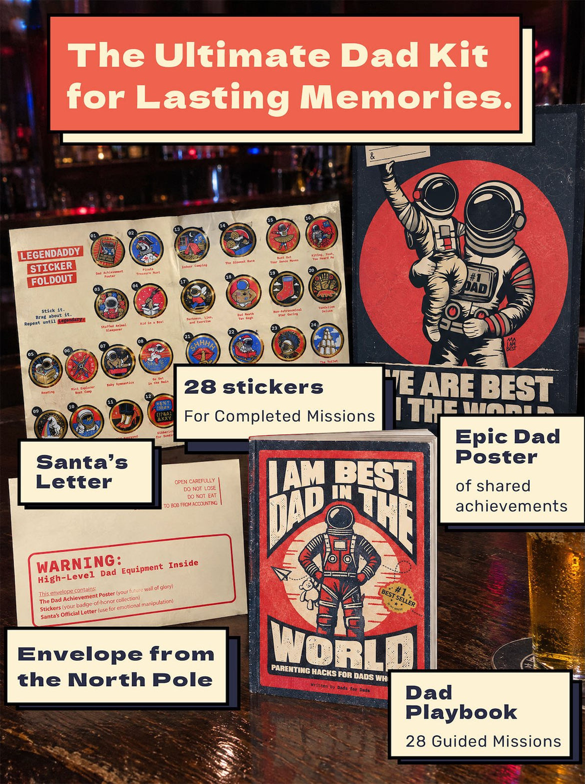 The Best Dad Book Bundle (Stickers & Poster included!)