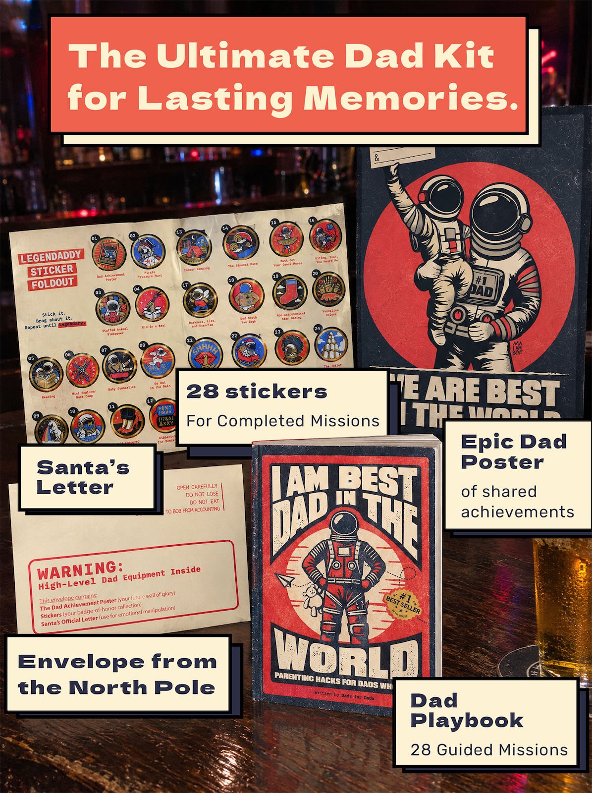 The Best Dad Book Bundle (Stickers & Poster included!)