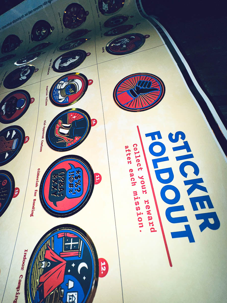 Epic Dad Achievement Poster + Sticker Pack bundle